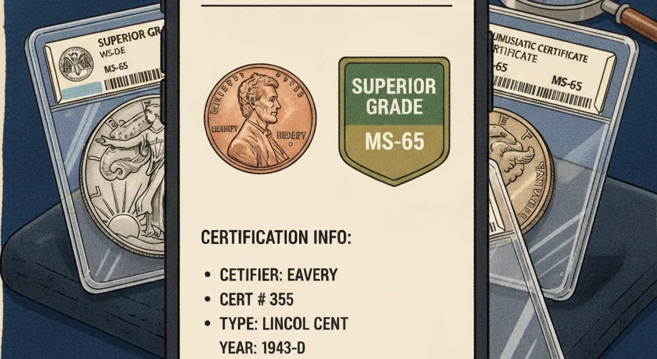 info on the penny's grade in the phone